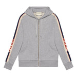 Gucci Stripe Webbing Zipper autumn Hoodies 'Gray' 497250X9I971295