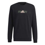 adidas Sh City Lines C Sports Training Printing Alphabet Round Neck Pullover Black GS2221