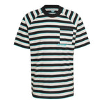 adidas originals Pocket Stripe Round Neck Short Sleeve Green HT1662
