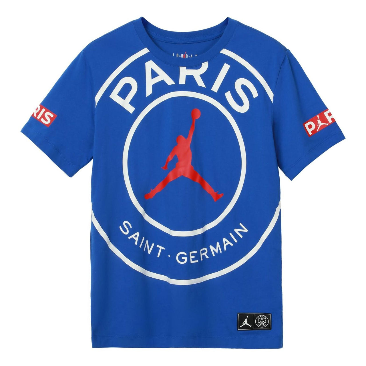 Air Jordan SS20 As J Psg Logo Tee Paris Saint-Germain Short Sleeve Men's Blue BQ8385-480