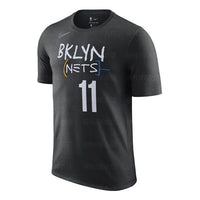 Men's Nike Basketball Sports Short Sleeve SW Fan Edition Brooklyn Nets Kyrie Irving No. 11 Black T-Shirt CT9420-013