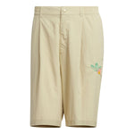 Men's adidas originals Y2K Shorts 2 Solid Color Logo Pattern Straight Sports Khaki HM8038