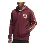 Men's adidas CNY Basketball Sports Hooded Jacket Brown Red HD7932