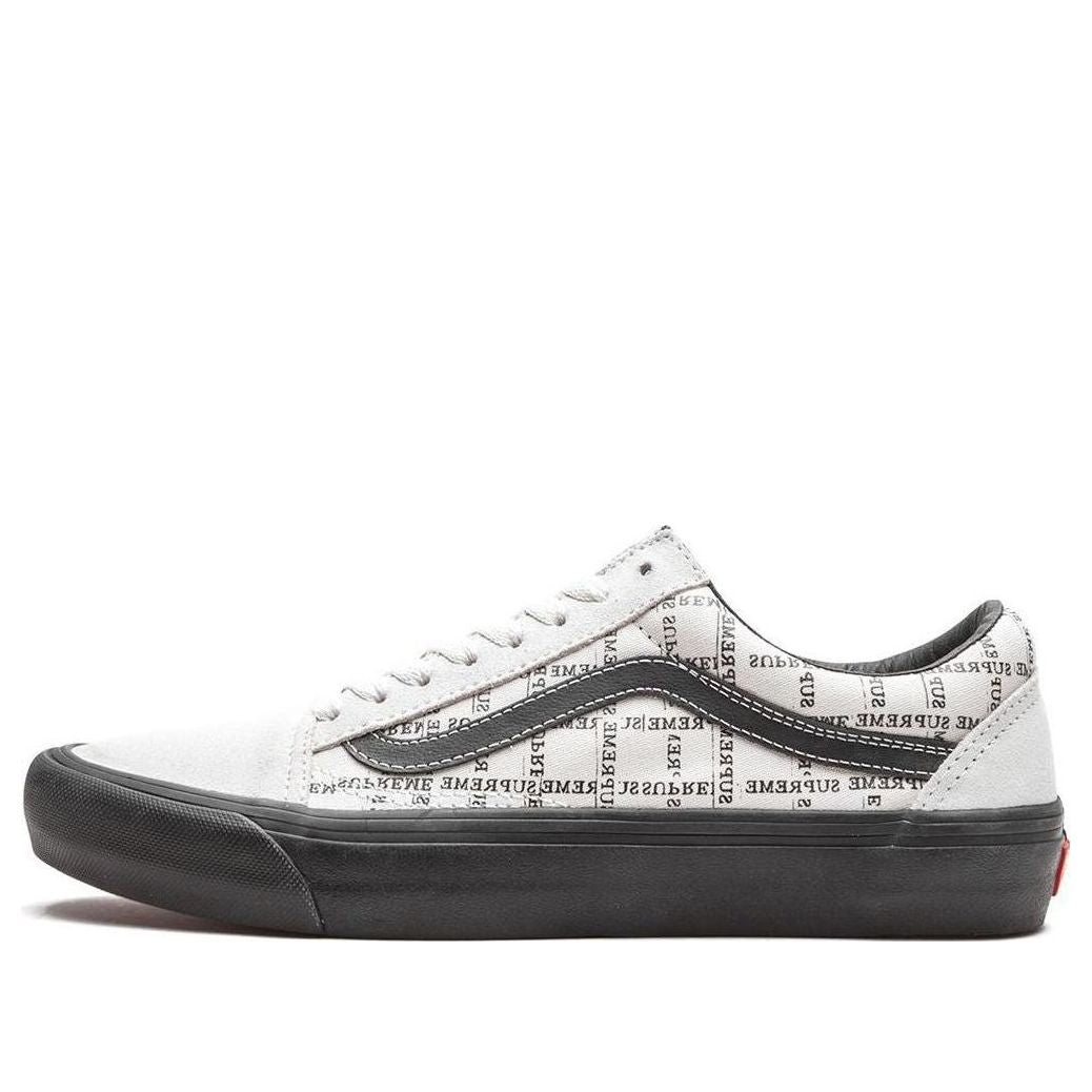 Vans Supreme x Old Skool Pro 'Logo Pattern - White' VN0A45JC2YV