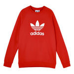 adidas originals Trefoil Crew Pullover Sports Red FM3781