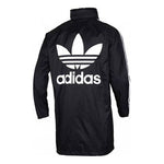 adidas originals Back logo Printed Hooded Casual Windbreaker Men Black FL0011