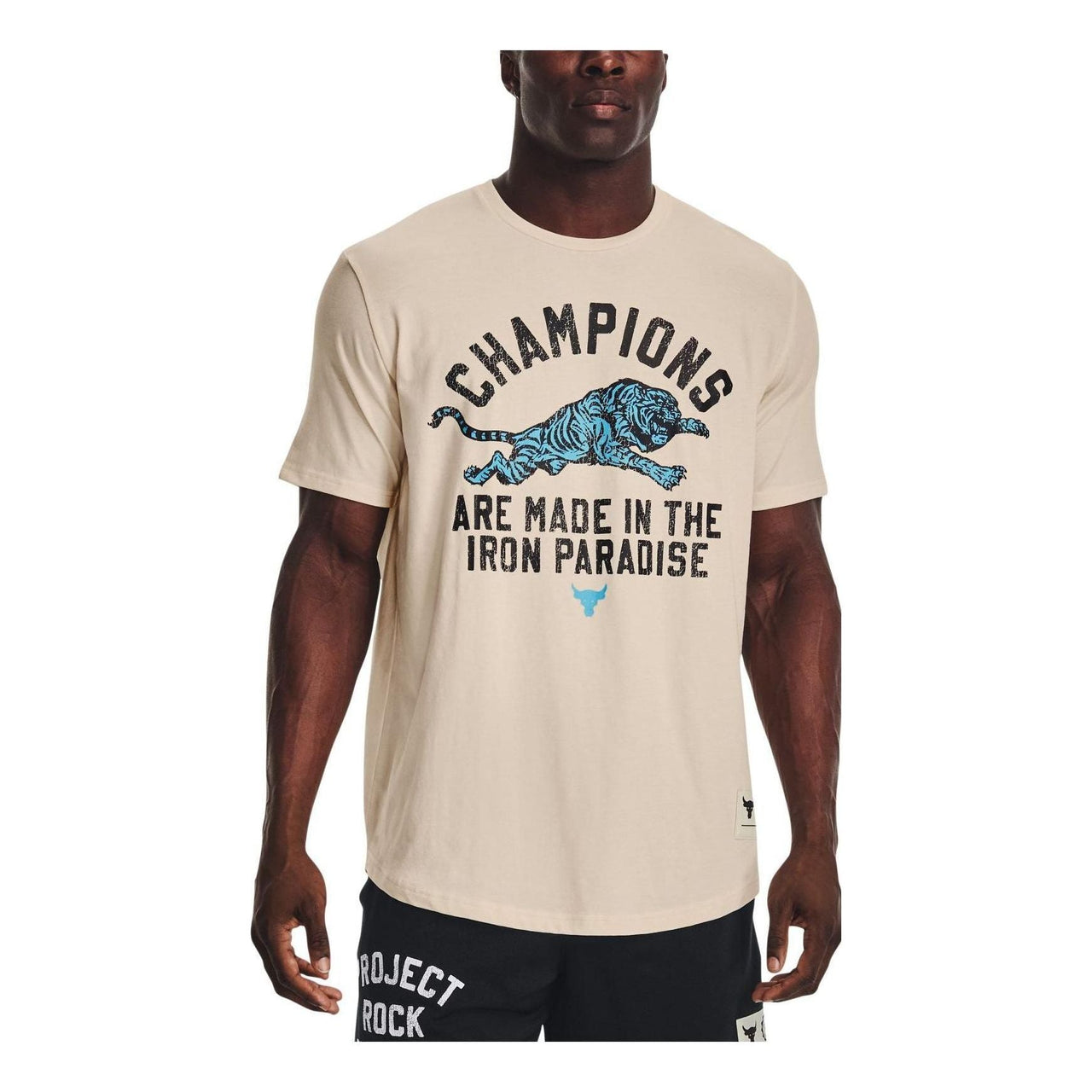 Under Armour Project Rock Champions Short Sleeve T-Shirt 'Beige' 1376897-804