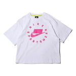 (WMNS) Nike Sportswear Loose Fit Short Sleeve 'White Pink' AT0565-100