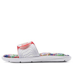 (WMNS) Under Armour Ignite 6 Graphic Footbed Slide 'White Blitz Red' 3023767-108