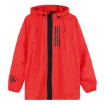 adidas W.N.D. JKT Casual Sports hooded Woven Jacket Pink Red Fluorescence DZ0051