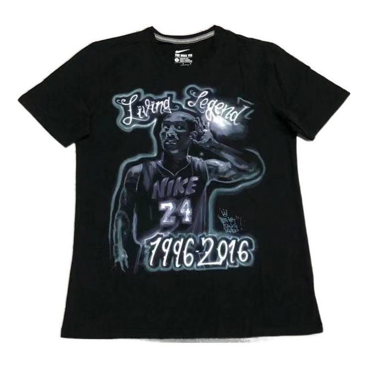 Men's Nike Kobe's Career Alphabet Short Sleeve Black T-Shirt AO0959-010