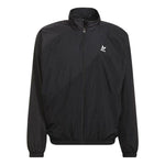 Men's adidas originals Solid Color Printing Long Sleeves Stand Collar Sports Black Jacket HE2952