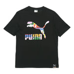 PUMA Intl Tee Multi-Color Logo Printing Sports Round Neck Short Sleeve Black 532274-51