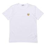 (WMNS) COMME des GARCONS PLAY Gold Heart Logo Tee 'White' AZ-T215-051-4