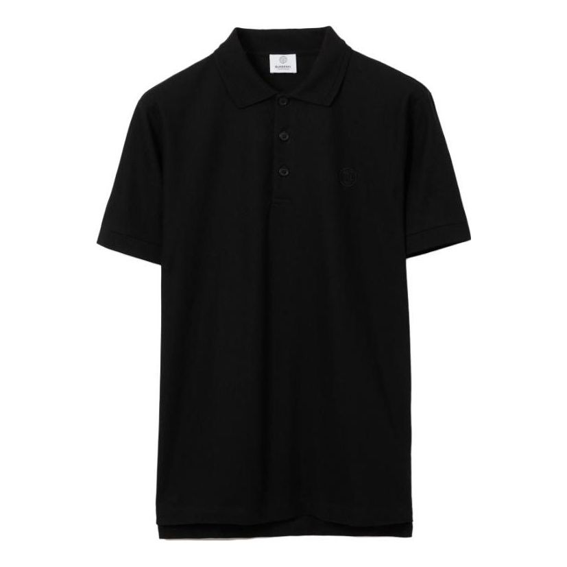 Burberry Pattern Short Sleeve Polo Shirt 'Black' 80431221