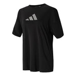 (WMNS) adidas Logo Pattern Round Neck Sports Short Sleeve Black T-Shirt H55256
