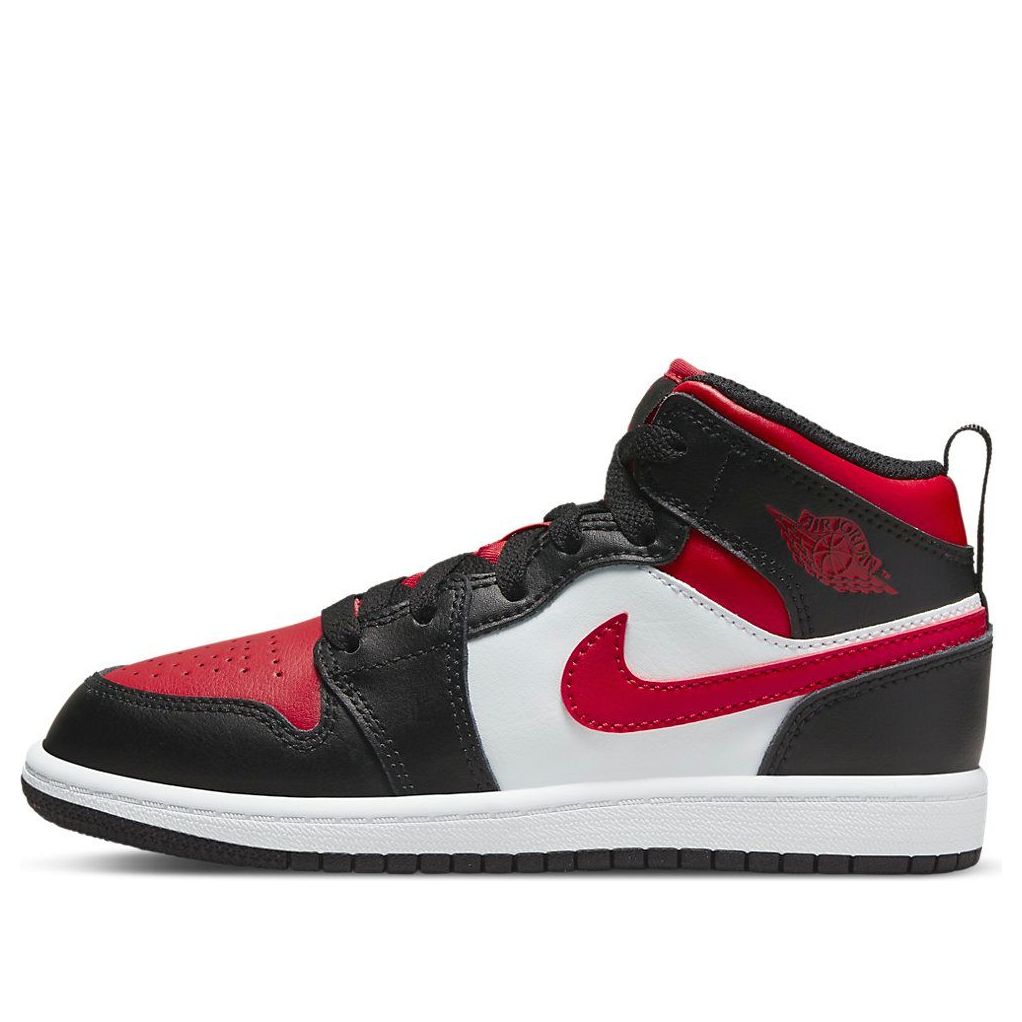 (PS) Air Jordan 1 Mid 'Black Fire Red' 640734-079