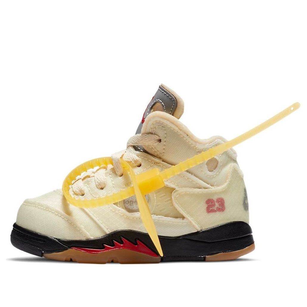 (TD) Air Jordan 5 x Off-White Retro SP 'Sail' CV4828-100