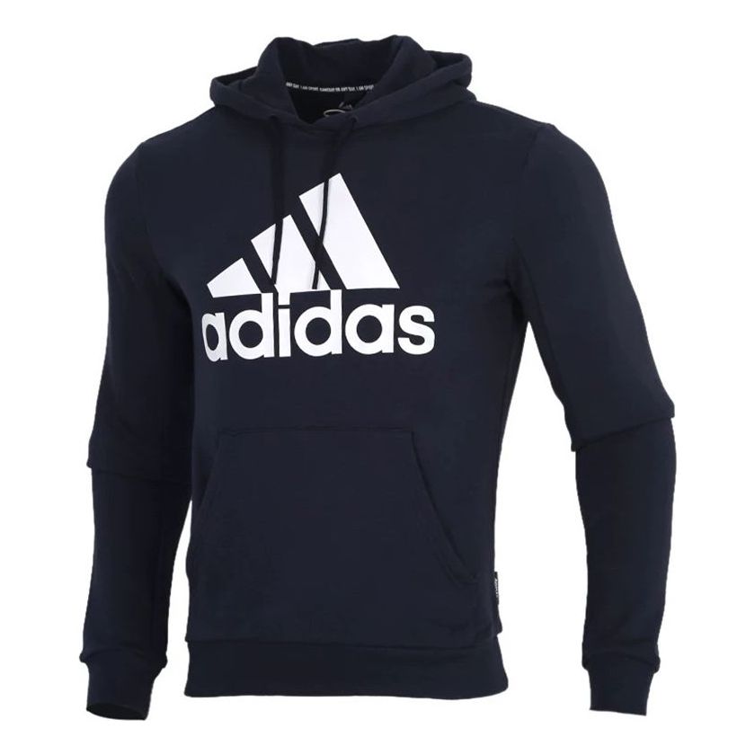 adidas logo Printing Sports Pullover Navy Blue GC7342