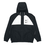 Nike Swoosh Windproof Sports Woven Hooded Jacket Black DJ9647-011