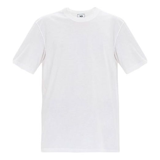 Men's Y-3 Casual Round Neck Short Sleeve White FN3349