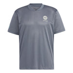 Men's adidas neo Bb Mesh Tee Alphabet Pattern Printing Pullover Short Sleeve Gray T-Shirt HM2045