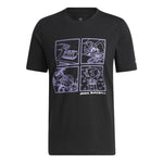adidas Cartoon Pattern Basketball Sports Pullover Short Sleeve Black HF8164