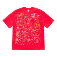 Supreme FW19 Week 17 Clowns Tee Clown Printing Short Sleeve Unisex White Red SUP-FW19-10946