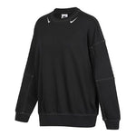 (WMNS) Nike Casual Sports Loose Round Neck Long Sleeves Black Hoodie DD5611-010