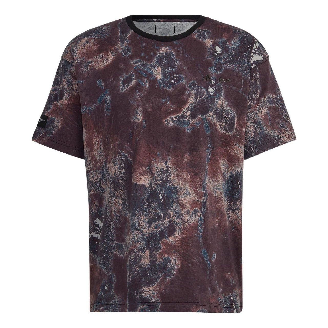 adidas Paint Splash Effect Printing Sports Short Sleeve Khaki Brown T-Shirt HL1944