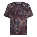 adidas Paint Splash Effect Printing Sports Short Sleeve Khaki Brown T-Shirt HL1944