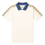 Gucci Interlock Double G Stripe Short Sleeve Polo Shirt White 598949-XJB0Q-9247