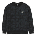 New Balance Men's New Balance Logo Full Print Sports Round Neck Pullover Black AMT14333-BK