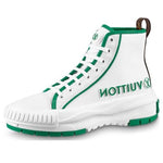 (WMNS) LOUIS VUITTON Squad Ankle Sneakers 'White Green' 1AADAP