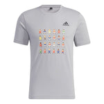 adidas 8-Bit Tee Printing Sports Short Sleeve Gray GL1998
