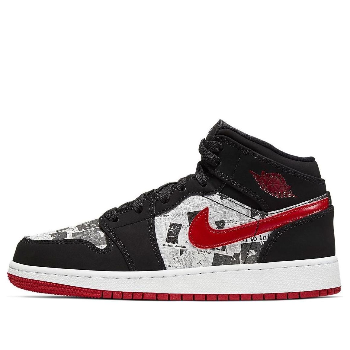 (GS) Air Jordan 1 Mid SE 'Newspaper Air Times' BQ6931-061
