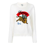 (WMNS) KENZO Tiger Pattern Long Sleeves Sports Hoodie White F952TO5373XC-01
