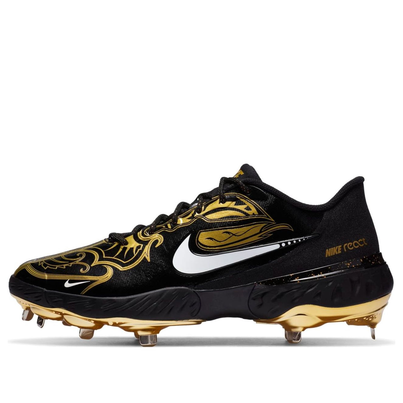 Nike Alpha Huarache Elite 3 Low Premium 'Black Metallic Vivid Gold' CV3553-001
