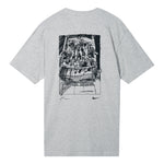 Men's Nike SB Back Graffiti Funny Pattern Printing Round Neck Short Sleeve Light Grey T-Shirt DR7768-050