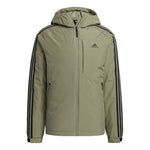 Men's adidas 3St Down Jkt Outdoor Sports Hooded With Down Feather Military Green Jacket H23083