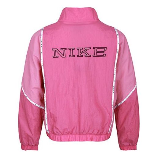 (WMNS) Nike Sportswear Zipper Splicing Contrasting Colors Woven Jacket Pink CJ3686-691