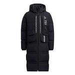 adidas Outdoor Sports Detachable Vest Long Hooded With Down Feather Jacket Black H13853