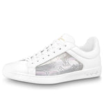 LOUIS VUITTON Luxembourg Sneakers 'White with Silver Monogram' 1A8MAH