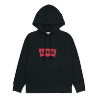 (WMNS) Levi's Alphabet Logo hooded Printing Hoodie Black 35946-0099