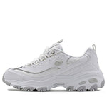 (WMNS) Skechers D'Lite-Looking Glass 'White Grey' 11959-WHT
