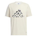 adidas Solid Color Logo Athleisure Casual Sports Short Sleeve Unisex Bauxite Brown HS4395