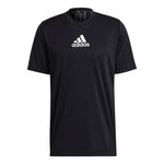 adidas Logo Printing Training Sports Round Neck Short Sleeve Black GM2126