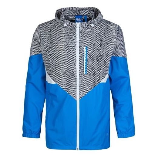 adidas originals Splicing Sports Jacket Coat Male Blue AC0479