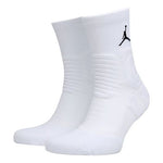 Air Jordan Ultimate Flight 2.0 Flying Man Logo Basketball Training Mid Tops Socks One Pair White SX5855-101