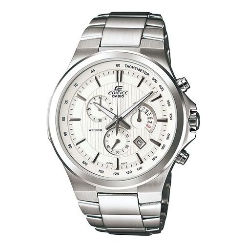 CASIO EDIFICE Stainless Steel Strap Mens White Analog EFR-500D-7A
